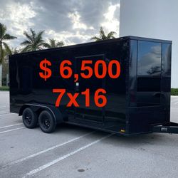  Brand New 7x16 Enclosed Trailer