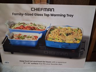 Chefman Family-Sized Glass Top Warming Tray