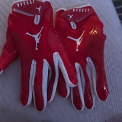 Red unused Jordan Gloves