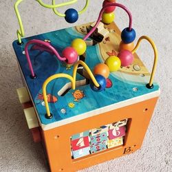 B Toys Wooden Activity Cube