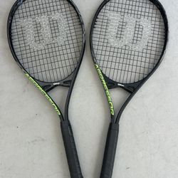 Pair of Wilson Aggressor Tennis Rackets 