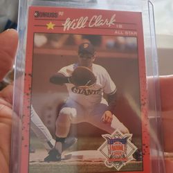 Will Clark Ninety Ninety Donruss Error No Dot Behind Inc Baseball Cards
