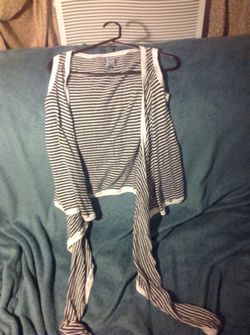 Volcom Black and White Striped Vest