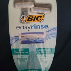 BIC EasyRinse Anti-Clogging Disposable Razors, Women's, 4 Blades, All Skin Types, 2 Count For $7