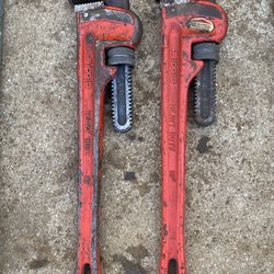 2 PIPE WRENCH RIDGID 18” $30 EACH