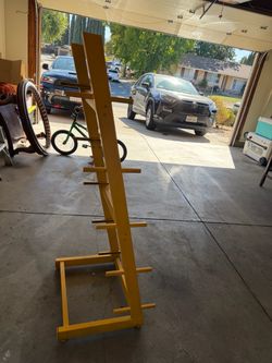 Yellow Wood Artist Easel Stand/ cabinets