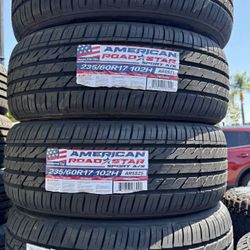 Vendo set de llantas nuevas 235-60R17 marca American con 50,000 mil millas de garantía
