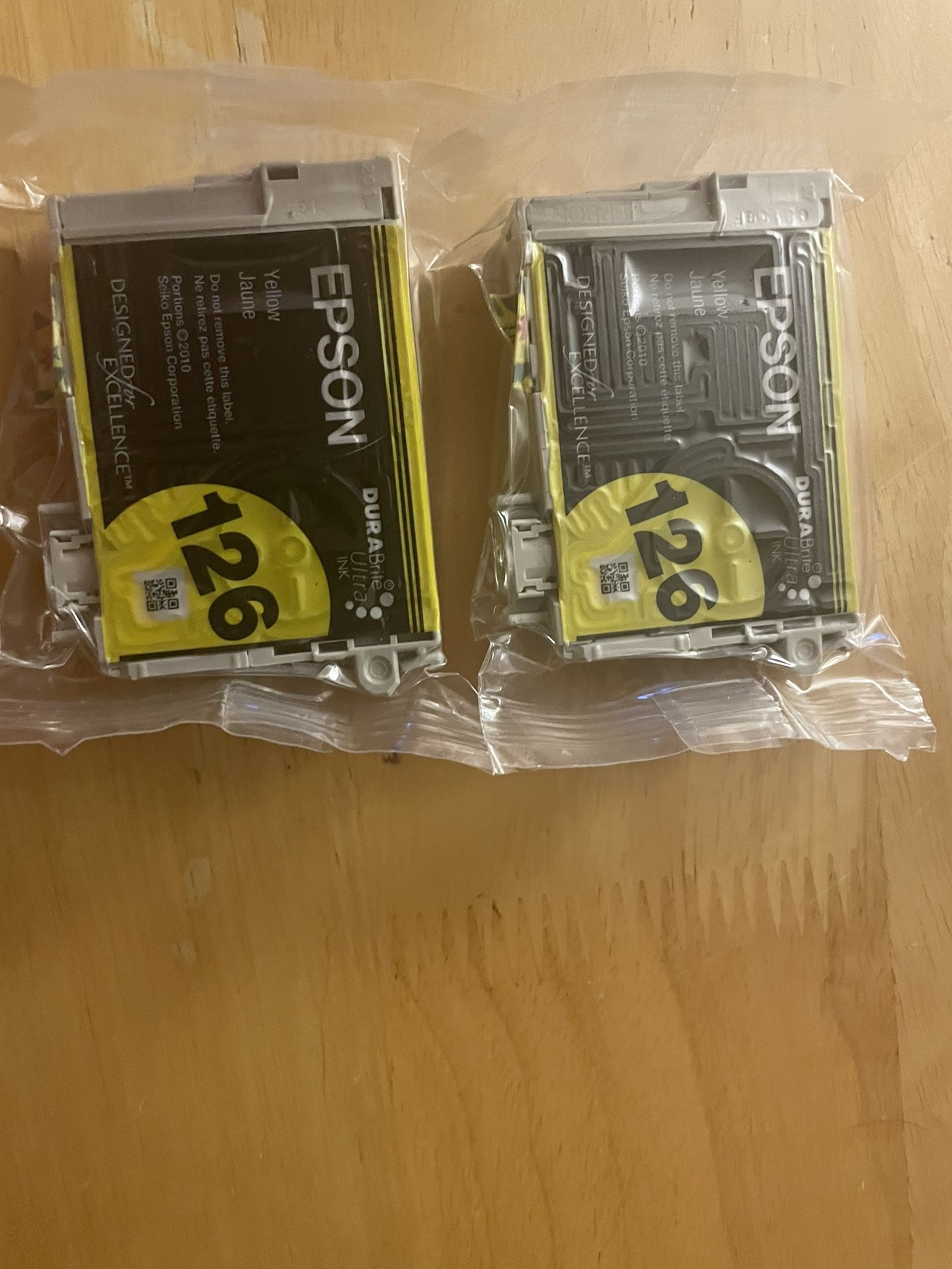 Epson 126 Ink Cartridges Both Are New And Yellow