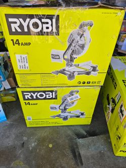 **BRAND NEW** RYOBI 14 Amp Corded 10 in. Compound Miter Saw with LED Cutline Indicator. 2 Available, price is for 1.