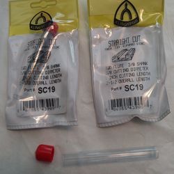Router Bits Klingspor ( Made By Whiteside) Mdl# SC 19 Two Flute Solid Carbide Brand New In Pkg Qty-2