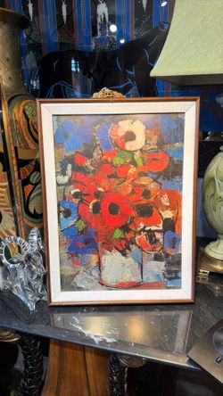 Mid Century beautiful Art in Glass flowers