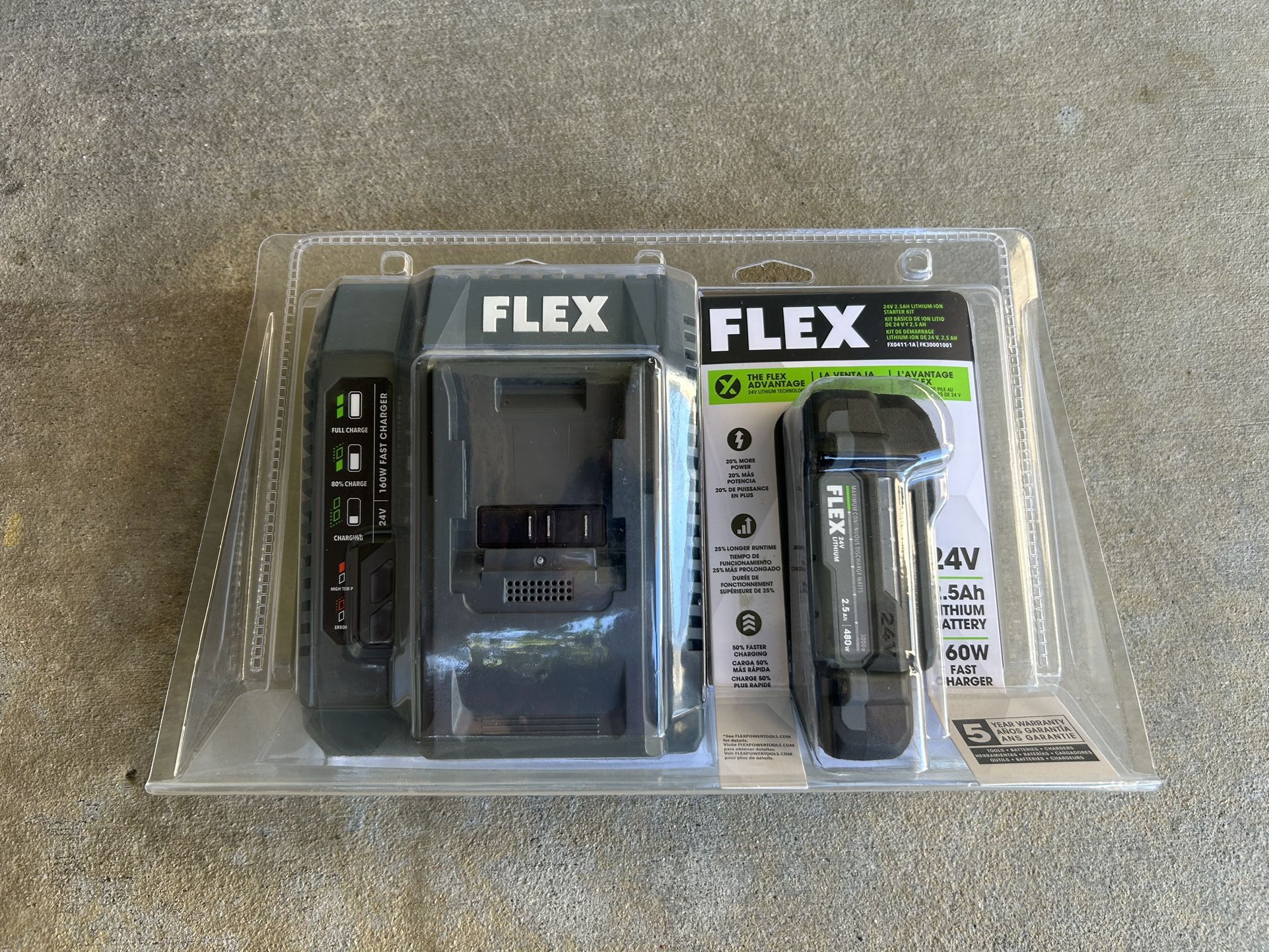 Flex 24v Tools Battery W/ Charger 
