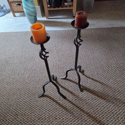 Wrought Iron Candle Holders