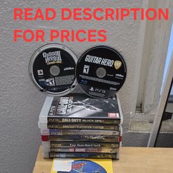 PS3 Games, Firm Price, Great Condition, Read Description For Details