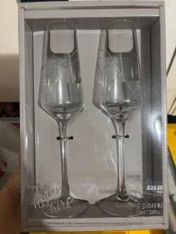 His & Hers Toasting Glasses Set of 2