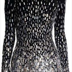New Balmain Sequin Crystal Embellished Mini Dress $5950