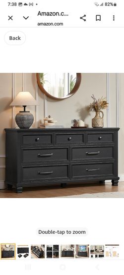 7 drawer dresser w/ 3 drawer nightstand