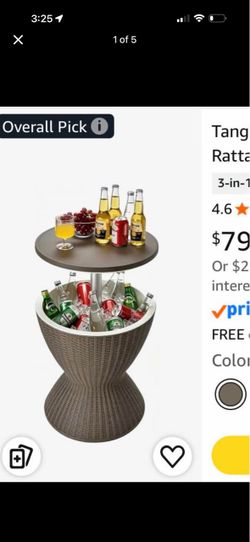 Rattan style patio cooler