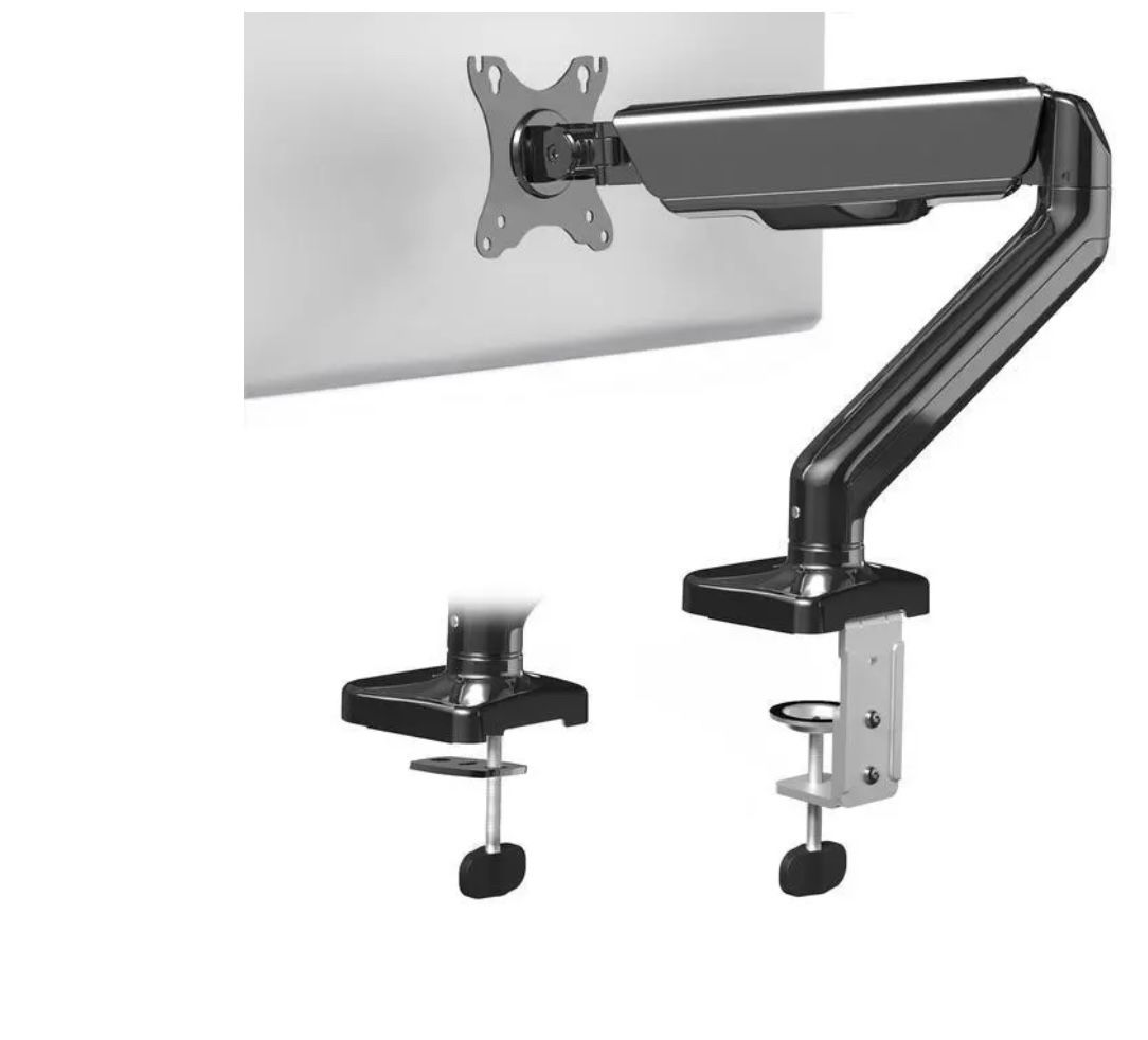 Single Monitor Mechanical Spring Desk Mount Stand, Fits Computer Screens to 32"