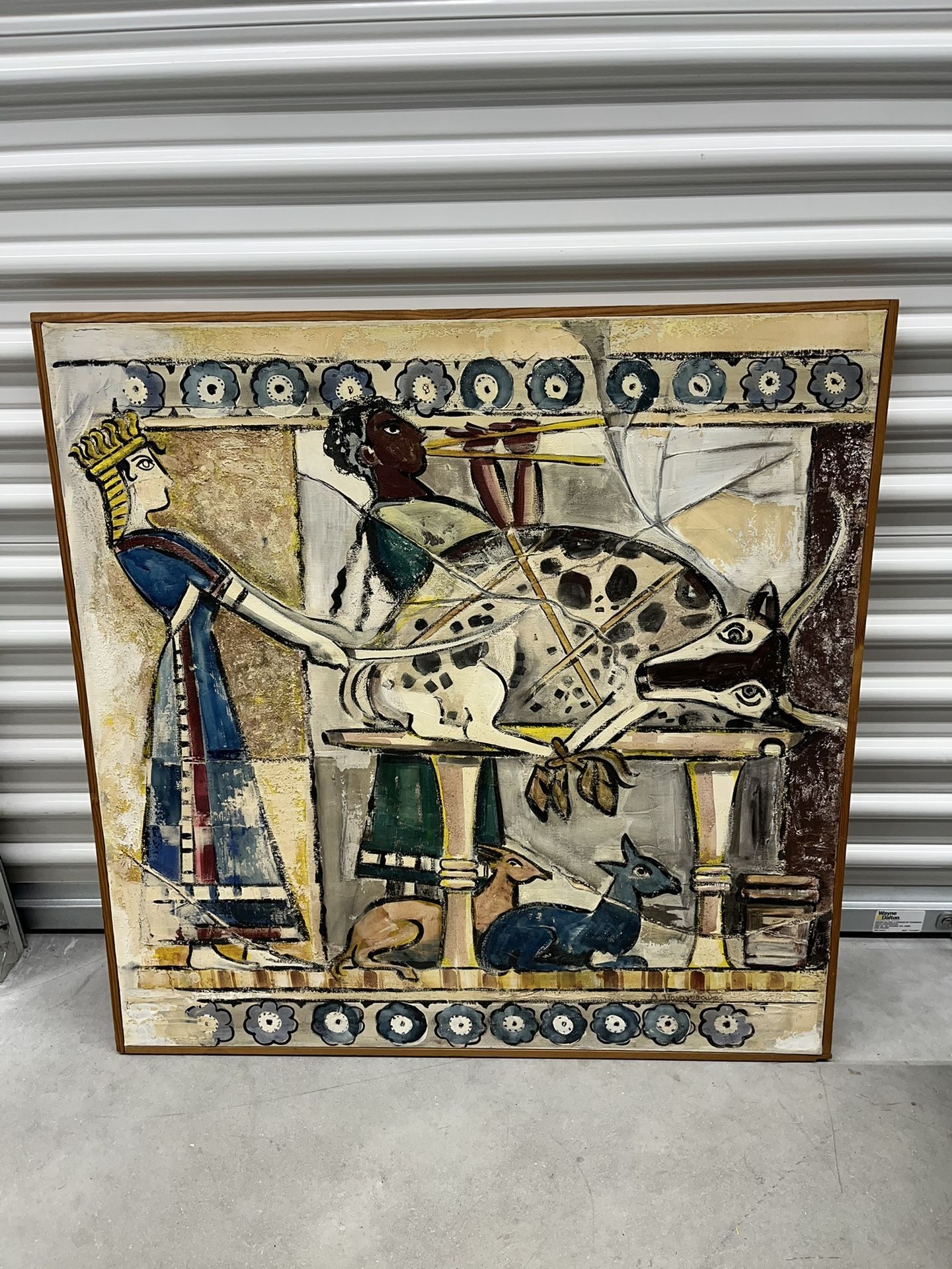 Beautiful Vintage Unique Greek Original Painting