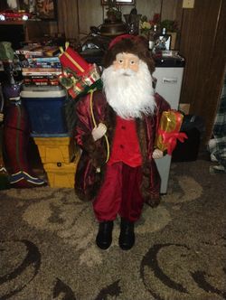 3 Ft Tall Santa Antique. Porcelain 