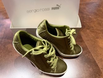 Sergio Rossi x Puma Olive Green Sneakers