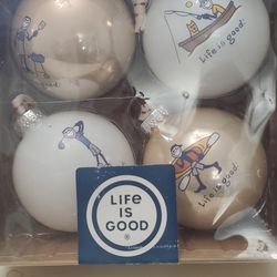 CHRISTMAS ORNAMENTS LIFE IS GOOD MENS SPORTS NEW