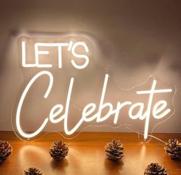 Let's Celebrate LED Neon Sign