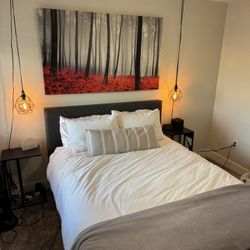 Queen Bed Frame + Mattress 