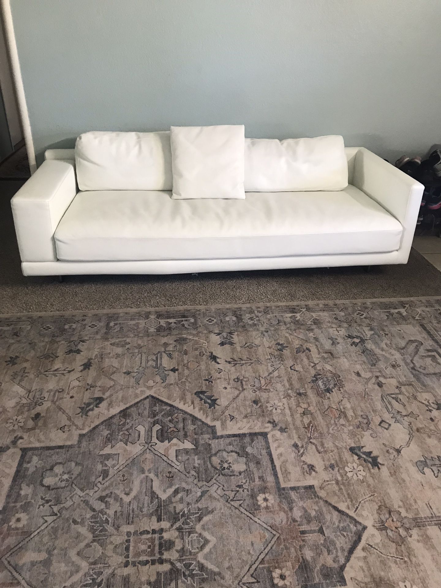 White Mordern Lather Sofa From Rove Concepts