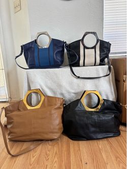 Lot of 4 Jonathan Adler Hexagonanl Clutch Tote Bags