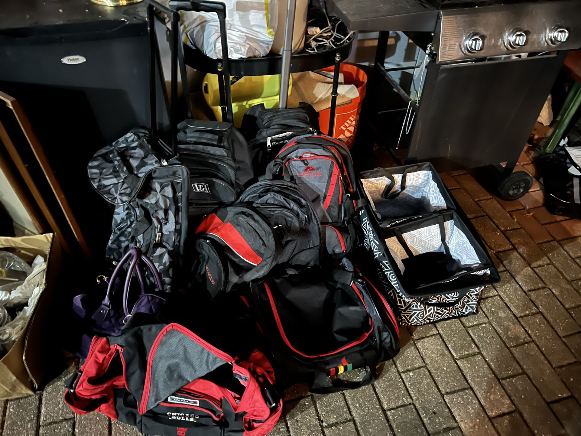 Various Backpacks, Travel Bags, Suitcases