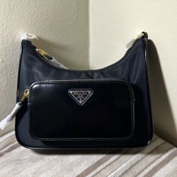 Re-nylon And Brushed Mini Bag 