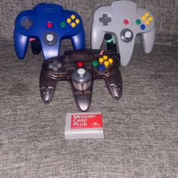 Nintendo 64 Controllers/Memory Card 