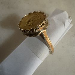 Solid Gold Liberty Ring /14 KT- 7 Grams ( OBO ) Make Offer 