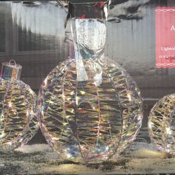 Ashland Christmas Lighted Iridescent Ornaments (3)