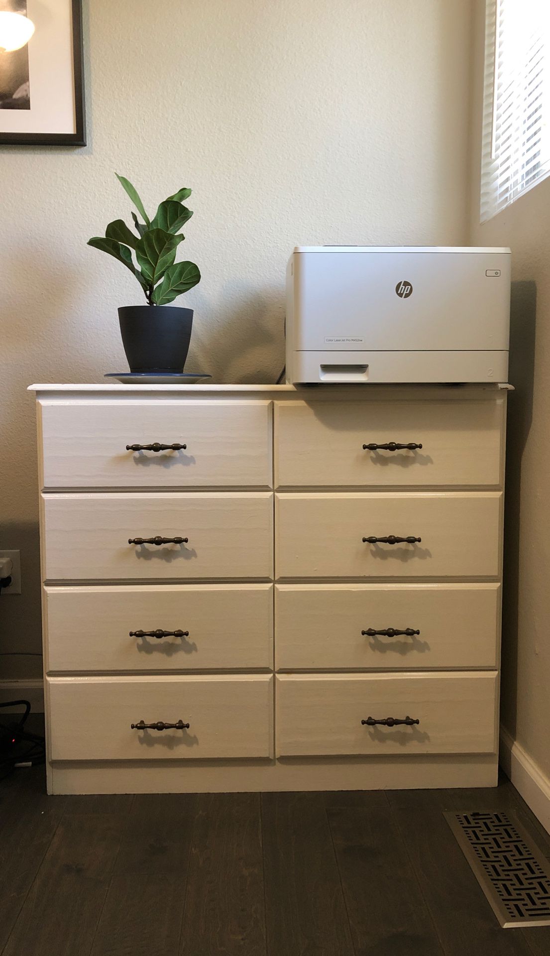 White, 8 drawer, dresser