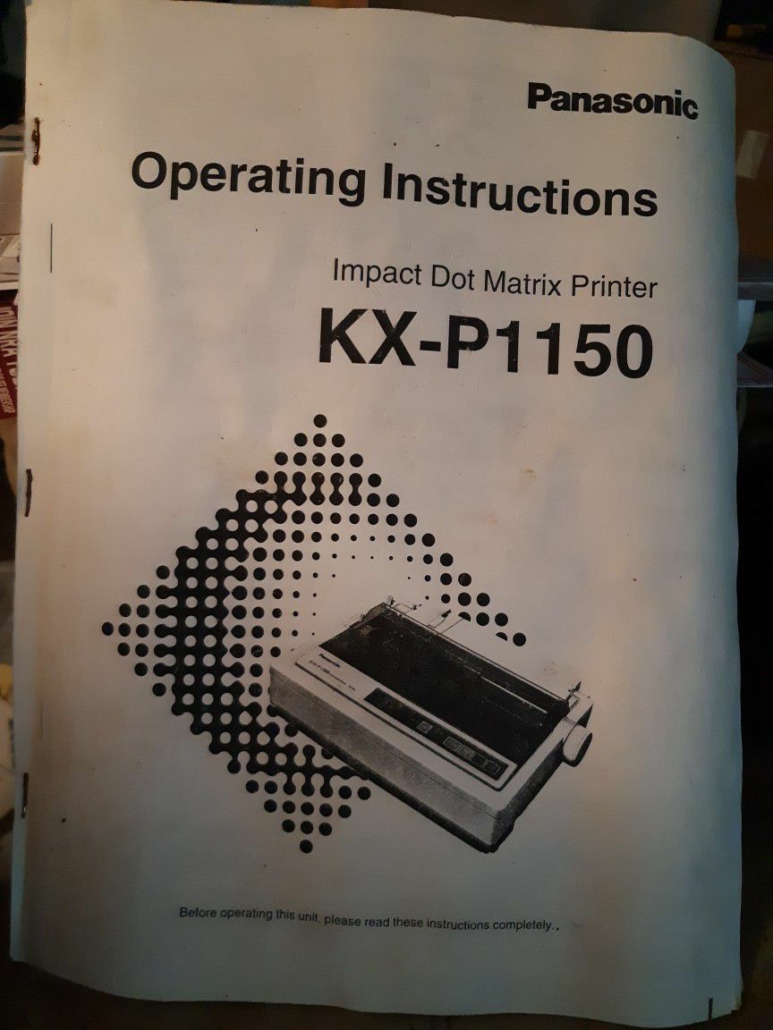 Panasonic KX-P1150 Printer Manual