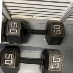 50 Pound dumbbells