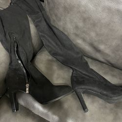 Black Thigh High Boots