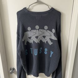 Stussy Navy Knit Sweater