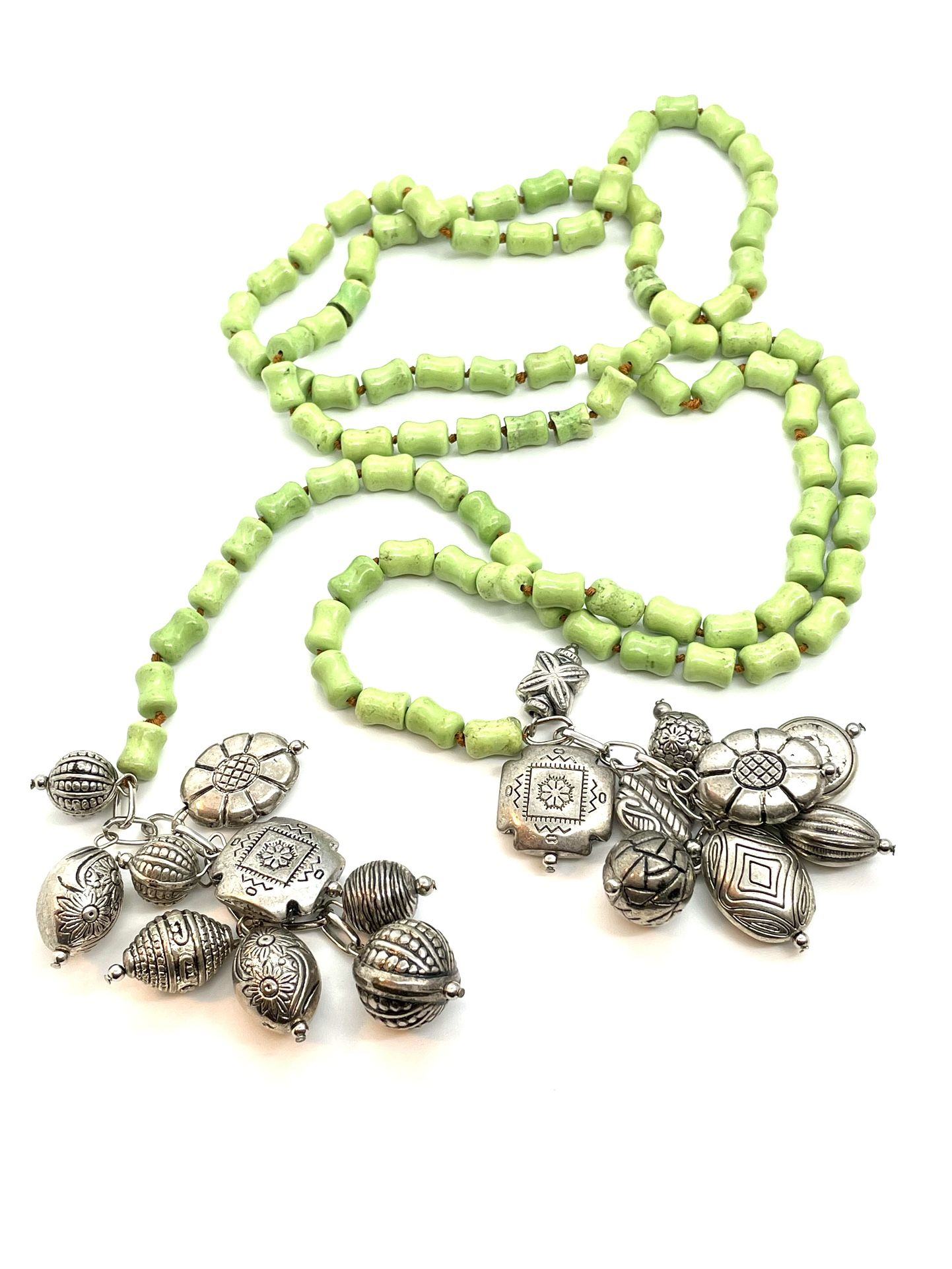 Natural Green Stone Belt/ Necklace