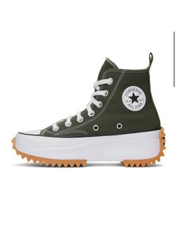Olive Green Star Hike Converse Hi Tops
