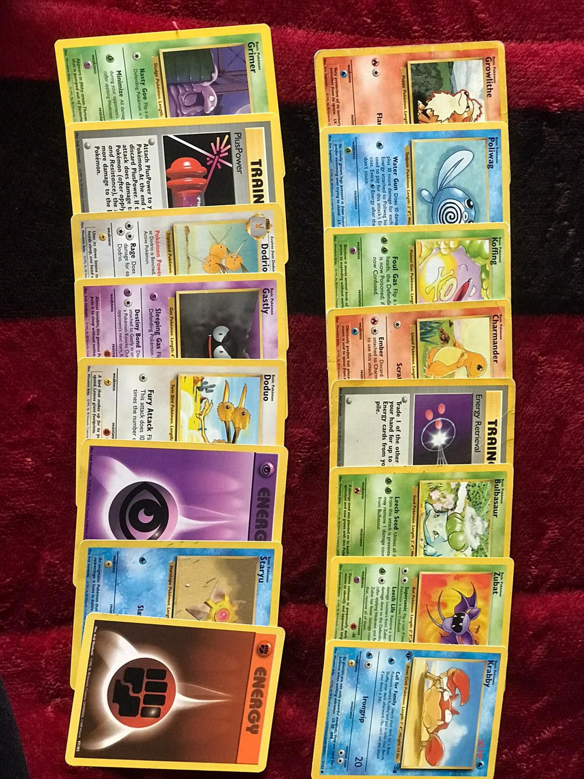 Pokemon first edition cards.