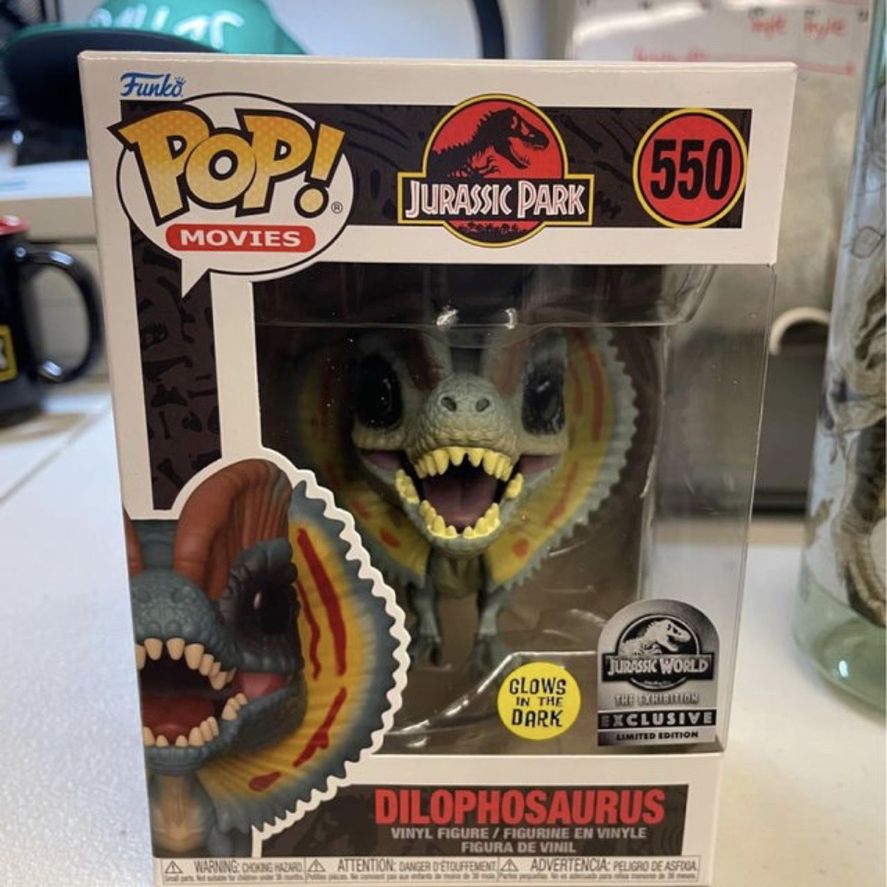 Jurassic Park - Dilophosaurus GITD - POP! Movies action figure 550