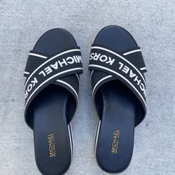 Michael Kors wedge criss cross slipper