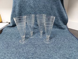 Vintage Pilsner Glasses Set Of 4