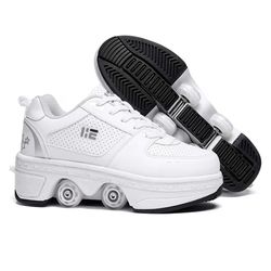 Four wheel roller skate/sneakers