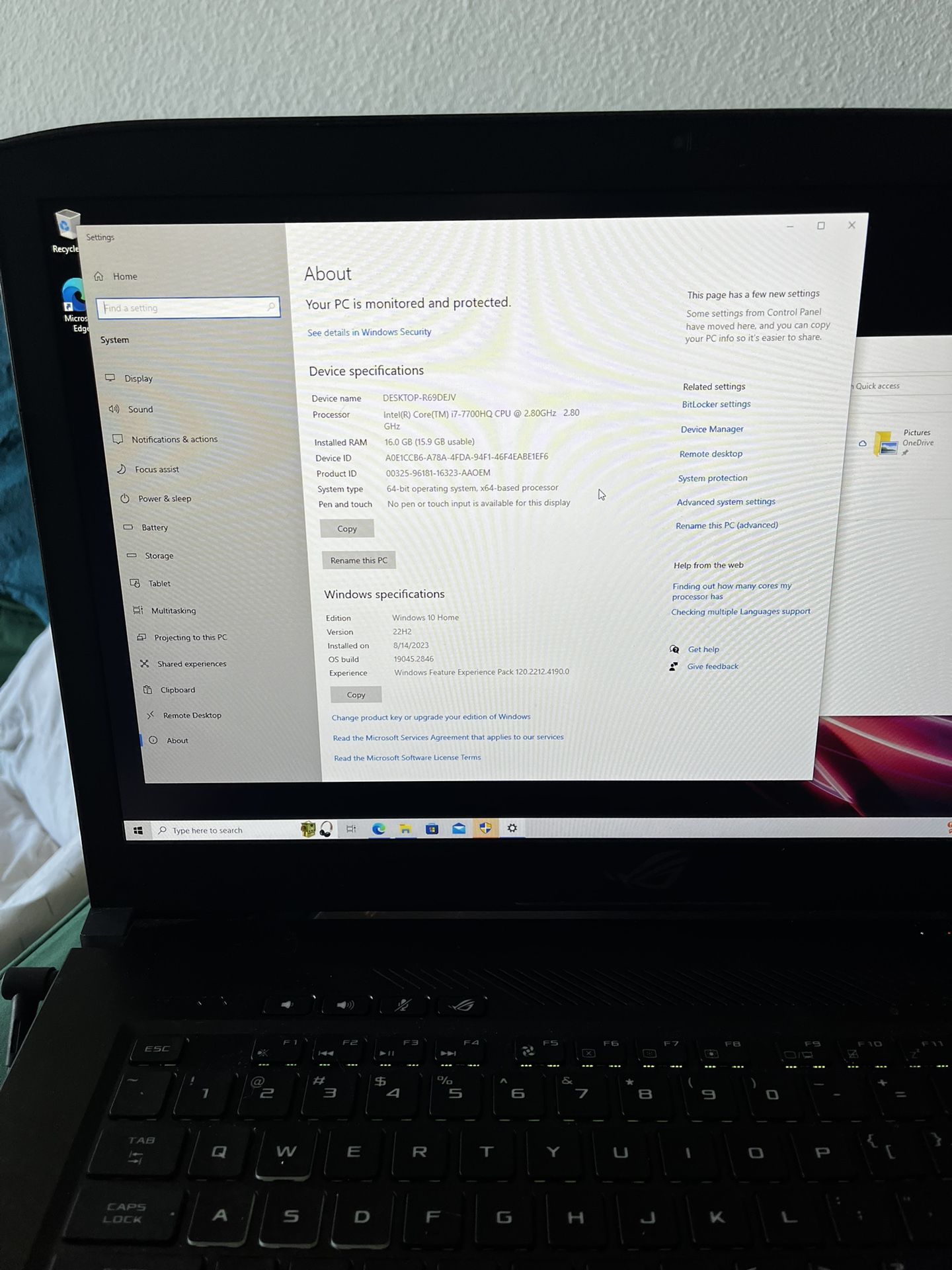 Asus Strix ROG GL703v Gaming Laptop