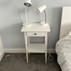 Nightstand With Two Lamps